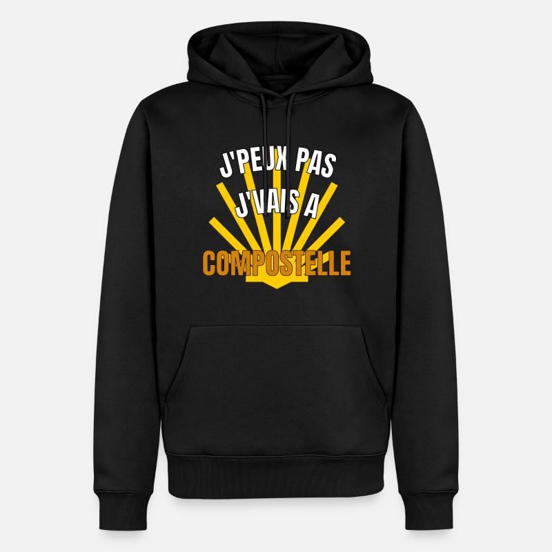 J’peux pas j’vais à compostelle - Sweat à capuche Premium bio Homme - noir