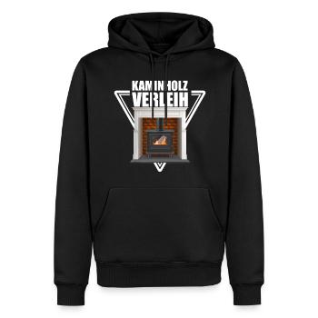 Kaminholz Verleih - Männer Premium Bio Hoodie - Schwarz - Vorne - Nico (187cm)