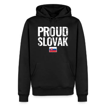 Proud Slovak Slowakei Slowakische Flagge Slowake - Männer Premium Bio Hoodie - Schwarz - Vorne - Nico (187cm)