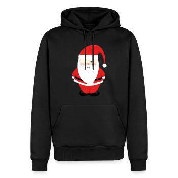 Père Noël Joyeux Noël Coeur T-Shirt d’amour - Sweat à capuche Premium bio Homme - noir - Devant - Nico (187cm)