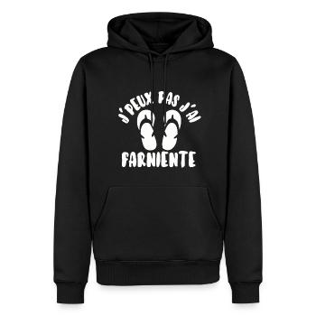 J’peux pas j’ai farniente - Sweat à capuche Premium bio Homme - noir - Devant - Nico (187cm)