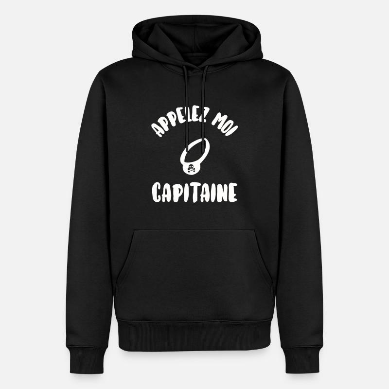 Appelez moi capitaine - Sweat à capuche Premium bio Homme - noir