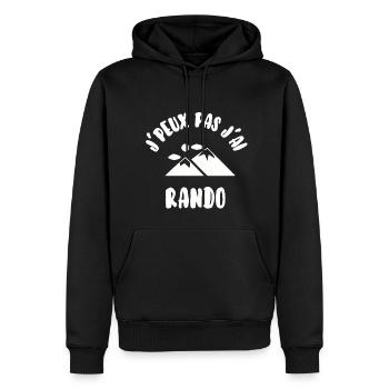 J’peux pas j’ai rando - Sweat à capuche Premium bio Homme - noir - Devant - Nico (187cm)