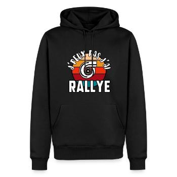 J’peux pas j’ai rallye - Sweat à capuche Premium bio Homme - noir - Devant - Nico (187cm)
