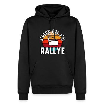 J’peux pas j’ai rallye - Sweat à capuche Premium bio Homme - noir - Devant - Nico (187cm)