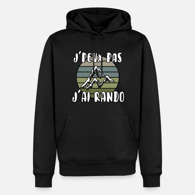J’peux pas j’ai rando - Sweat à capuche Premium bio Homme - noir