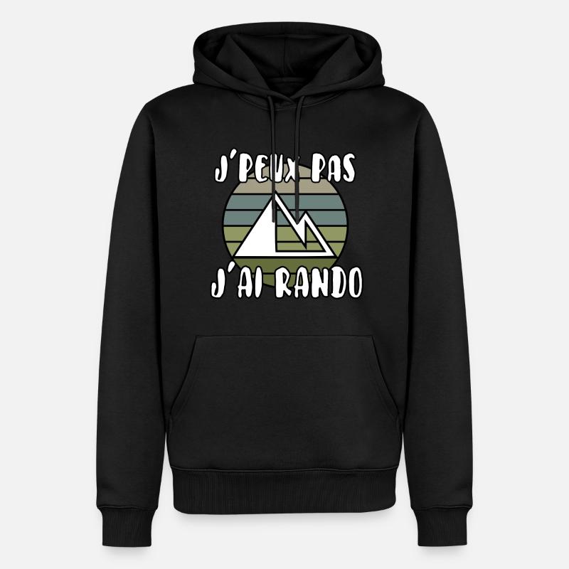 J’peux pas j’ai rando - Sweat à capuche Premium bio Homme - noir