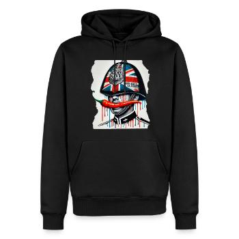 God Save The Zoreil Spicy Design - Männer Premium Bio Hoodie - Schwarz - Vorne - Nico (187cm)