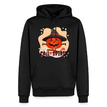 Halloween appel de l'âme - Sweat à capuche Premium bio Homme - noir - Devant - Nico (187cm)