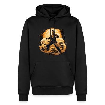 Kampfsport - Männer Premium Bio Hoodie - Schwarz - Vorne - Nico (187cm)