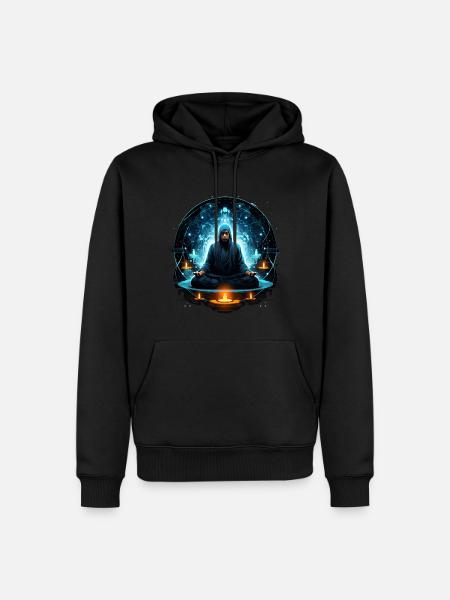 Buddha In Meditation - Männer Premium Bio Hoodie - Schwarz