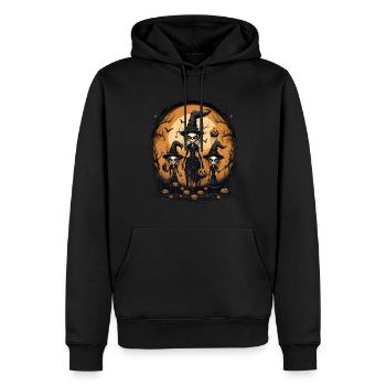 Hexen Und Skelette In Halloween - Männer Premium Bio Hoodie - Schwarz - Vorne - Nico (187cm)
