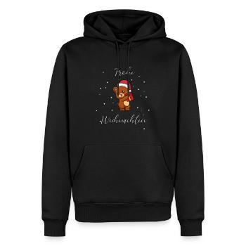 kleines süßes Weihnachtsbärchen T-Shirt - Männer Premium Bio Hoodie - Schwarz - Vorne - Nico (187cm)