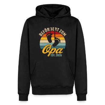 Befördert zum Opa 2026 Großvater seit 2026 - Männer Premium Bio Hoodie - Schwarz - Vorne - Nico (187cm)