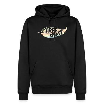 Free Spirit / - Männer Premium Bio Hoodie - Schwarz - Vorne - Nico (187cm)