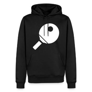 Tischtennis Ping pong - Männer Premium Bio Hoodie - Schwarz - Vorne - Nico (187cm)