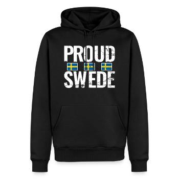 Fier Suédois Suède Vintage Drapeau Suédois - Sweat à capuche Premium bio Homme - noir - Devant - Nico (187cm)