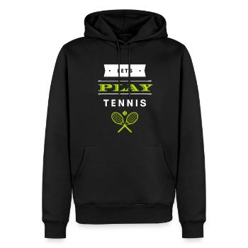 Lets Play Tennis - For Tennisplayers and Coaches - Männer Premium Bio Hoodie - Schwarz - Vorne - Nico (187cm)