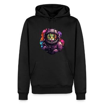 Astro Katze - Männer Premium Bio Hoodie - Schwarz - Vorne - Nico (187cm)