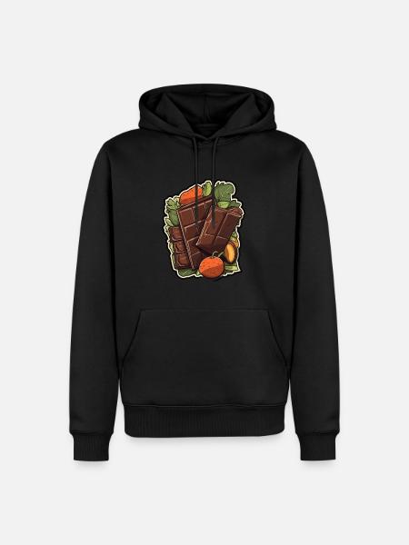 Chocolate - Minimalist indulgence - Men’s Premium Organic Hoodie - black