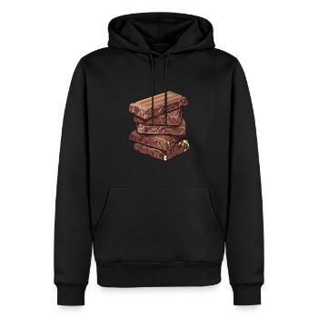 Chocolat Chocolat - Sweat à capuche Premium bio Homme - noir - Devant - Nico (187cm)