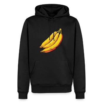 Bananenglück - Männer Premium Bio Hoodie - Schwarz - Vorne - Nico (187cm)