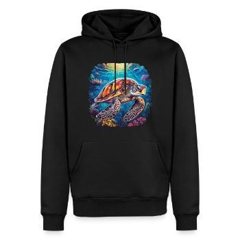 Sonate sous-marine harmonieuse - Sweat à capuche Premium bio Homme - noir - Devant - Nico (187cm)