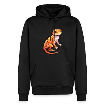 Leopard Gecko - Chromatische Melodien - Männer Premium Bio Hoodie - Schwarz - Vorne - Nico (187cm)