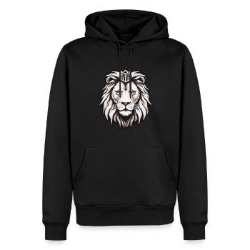 rugissement des lions - Sweat à capuche Premium bio Homme - noir - Devant - Nico (187cm)