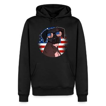 Amérique du Nord - Sweat à capuche Premium bio Homme - noir - Devant - Nico (187cm)