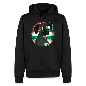 Abkhazie - Sweat à capuche Premium bio Homme - noir - Devant - Nico (187cm)