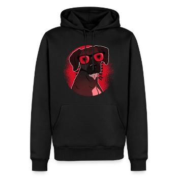 Albanie - Sweat à capuche Premium bio Homme - noir - Devant - Nico (187cm)