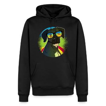 Amazigh - Männer Premium Bio Hoodie - Schwarz - Vorne - Nico (187cm)