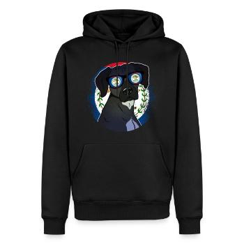 Belize - Männer Premium Bio Hoodie - Schwarz - Vorne - Nico (187cm)