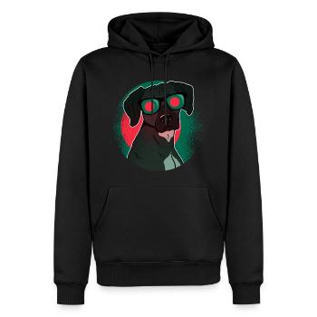 Bangladesh - Sweat à capuche Premium bio Homme - noir - Devant - Nico (187cm)