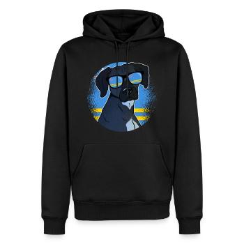 Aruba - Men’s Premium Organic Hoodie - black - Front - Nico (187cm)