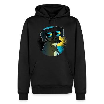 Bahamas - Sweat à capuche Premium bio Homme - noir - Devant - Nico (187cm)
