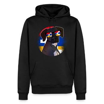 Artsakh - Sweat à capuche Premium bio Homme - noir - Devant - Nico (187cm)