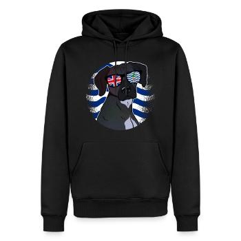 Territoire britannique de l'océan Indien - Sweat à capuche Premium bio Homme - noir - Devant - Nico (187cm)