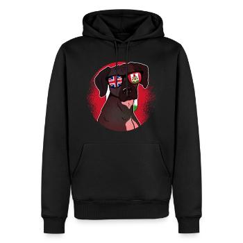 Bermudes - Sweat à capuche Premium bio Homme - noir - Devant - Nico (187cm)