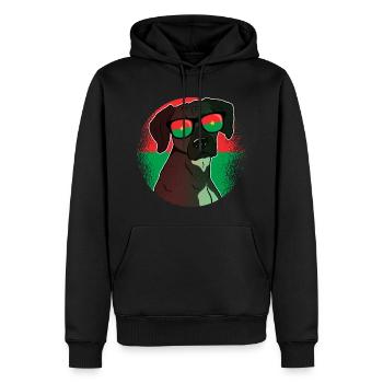 Burkina Faso - Sweat à capuche Premium bio Homme - noir - Devant - Nico (187cm)