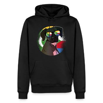 Komoren - Männer Premium Bio Hoodie - Schwarz - Vorne - Nico (187cm)