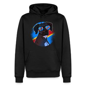 Demokratische Republik Kongo - Männer Premium Bio Hoodie - Schwarz - Vorne - Nico (187cm)