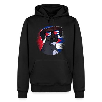 Cuba - Sweat à capuche Premium bio Homme - noir - Devant - Nico (187cm)