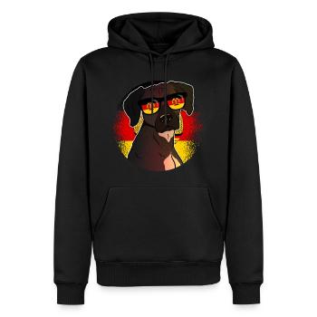 DDR - Sweat à capuche Premium bio Homme - noir - Devant - Nico (187cm)