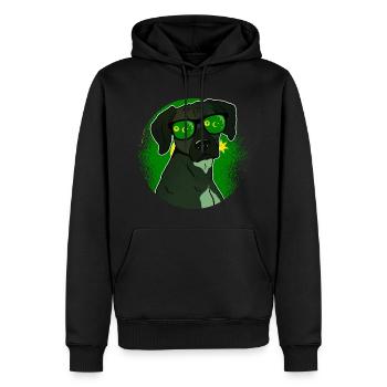 Îles Cocos - Sweat à capuche Premium bio Homme - noir - Devant - Nico (187cm)