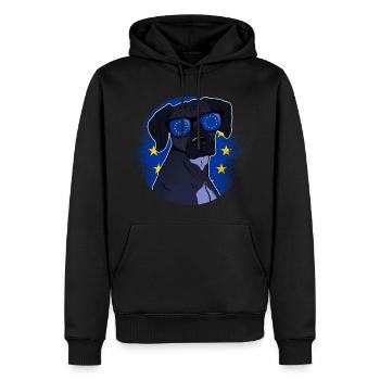 Europäische Union - Männer Premium Bio Hoodie - Schwarz - Vorne - Nico (187cm)