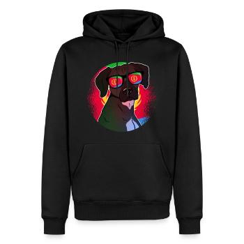 Eritrea - Männer Premium Bio Hoodie - Schwarz - Vorne - Nico (187cm)