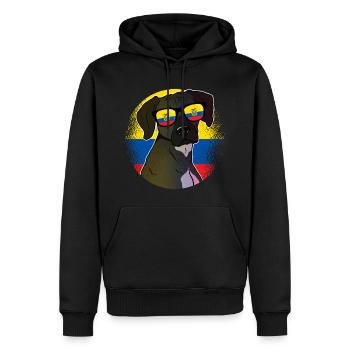 Ecuador - Männer Premium Bio Hoodie - Schwarz - Vorne - Nico (187cm)
