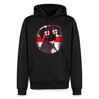Georgien - Männer Premium Bio Hoodie - Schwarz - Vorne - Nico (187cm)